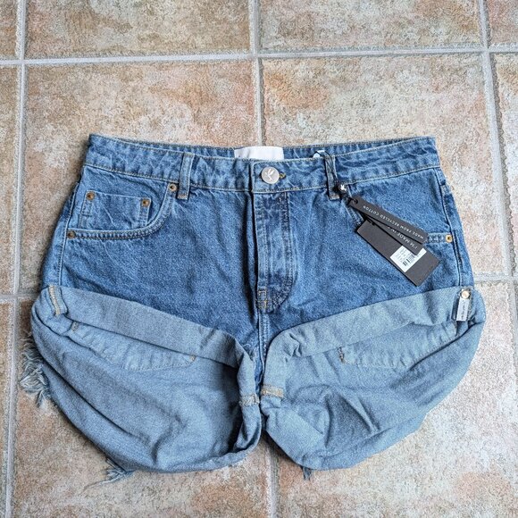 NWT One Teaspoon Bandits - Low Waist Cut Off Denim Shorts in Rosewood - Size 29